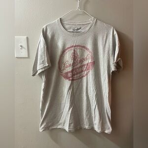 Men’s Leinenkugel Large Light Gray and Red Graphic Tee